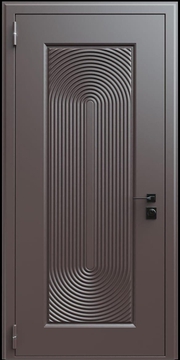 Входная термодверь с металлофиленкой и порошковым окрашиванием RAL 8019 (тип №1)